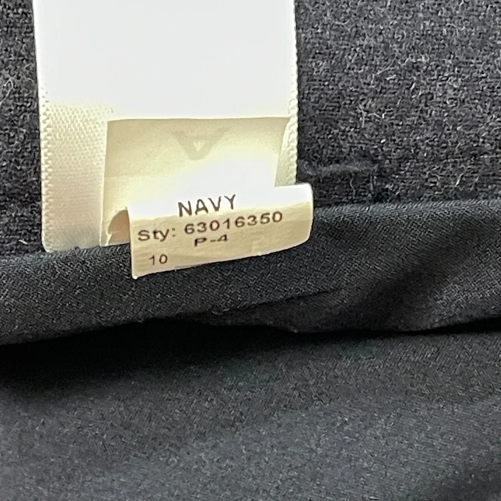 Nwt Talbots Italian Flannel 10 Wool Blend Navy Mills Pants‎ Formal Work